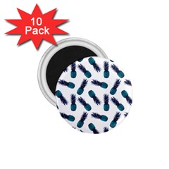 Pinapples Blue 1 75  Magnets (10 Pack)  by snowwhitegirl