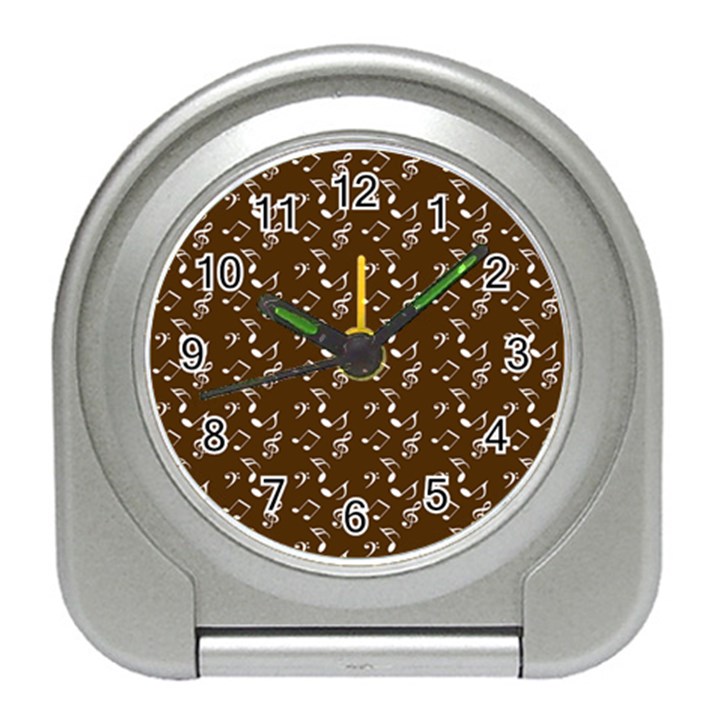 Brown Music Travel Alarm Clock