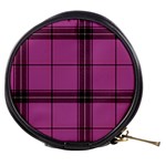 Violet Plaid Mini Makeup Bag Front