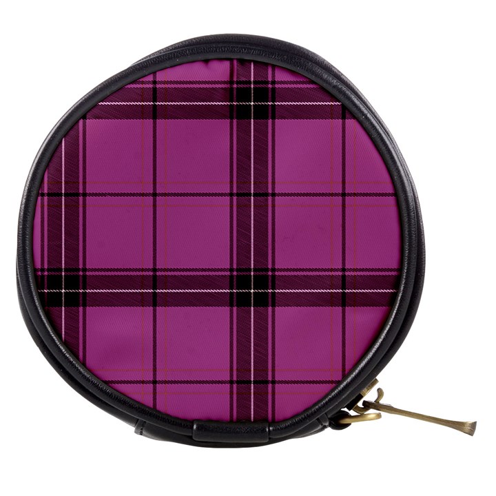 Violet Plaid Mini Makeup Bag