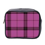 Violet Plaid Mini Toiletries Bag (Two Sides) Front