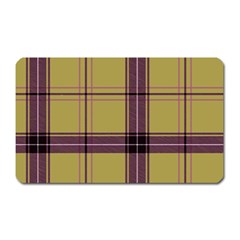 Beige Purple Plaid Magnet (rectangular) by snowwhitegirl