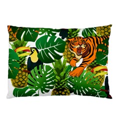 Tropical Pelican Tiger Jungle Pillow Case by snowwhitegirl