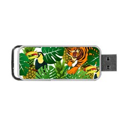 Tropical Pelican Tiger Jungle Portable Usb Flash (two Sides) by snowwhitegirl