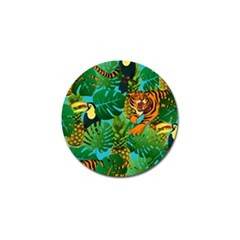 Tropical Pelican Tiger Jungle Blue Golf Ball Marker by snowwhitegirl