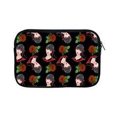 Vintage Flapper Woman Black Apple Ipad Mini Zipper Cases by snowwhitegirl