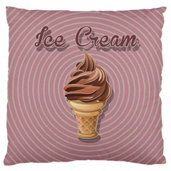 Pop Art Ice Cream Large Cushion Case (one Side) by Valentinaart