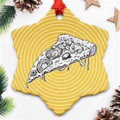 Pop Art Pizza Ornament (snowflake) by Valentinaart