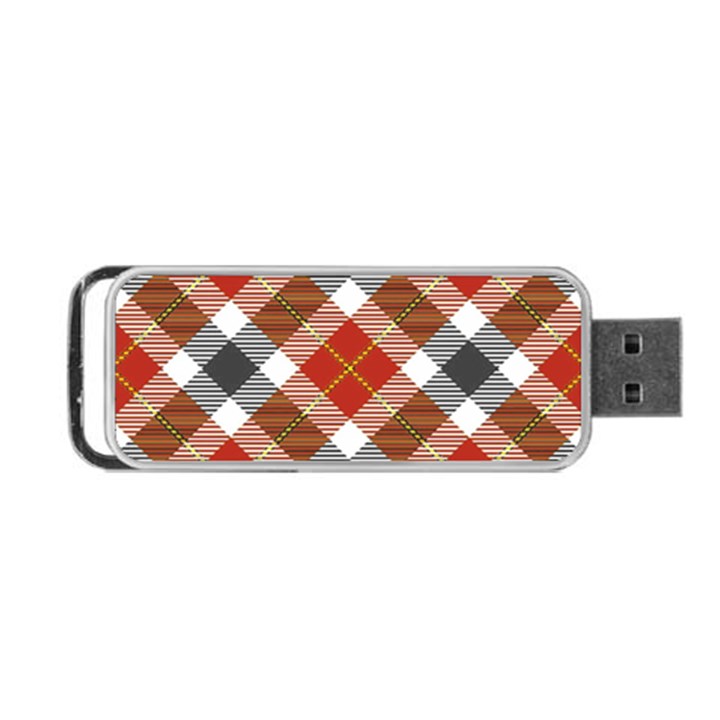 Smart Plaid Warm Colors Portable USB Flash (Two Sides)