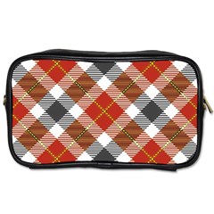 Smart Plaid Warm Colors Toiletries Bag (two Sides) by ImpressiveMoments