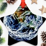 Spherical Science Fractal Planet Star Ornament (Two Sides) Front