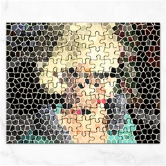 Stained Glass Girl Rectangular Jigsaw Puzzl by snowwhitegirl