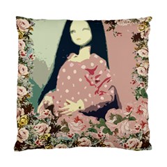 Rose Floral Doll Standard Cushion Case (one Side) by snowwhitegirl