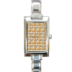 Victorian Girl Labels Rectangle Italian Charm Watch by snowwhitegirl