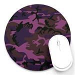 Camouflage Violet Round Mousepads Front