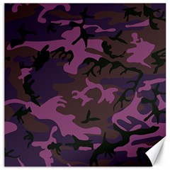 Camouflage Violet Canvas 20  X 20  by snowwhitegirl