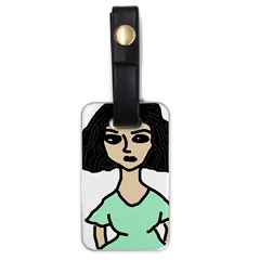 Angry Girl Luggage Tags (one Side)  by snowwhitegirl