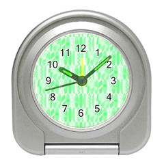 Bright Lime Green Colored Waikiki Surfboards  Travel Alarm Clock by PodArtist