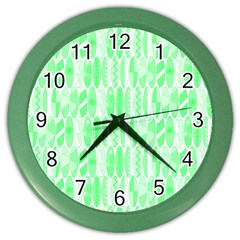 Bright Lime Green Colored Waikiki Surfboards  Color Wall Clock by PodArtist