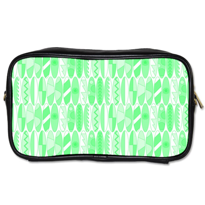 Bright Lime Green Colored Waikiki Surfboards  Toiletries Bag (Two Sides)