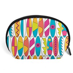 Mini Rainbow Colored Waikiki Surfboards  Accessory Pouch (large) by PodArtist