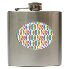 Rainbow Colored Waikiki Surfboards  Hip Flask (6 Oz) by PodArtist