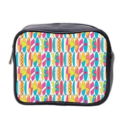 Rainbow Colored Waikiki Surfboards  Mini Toiletries Bag (two Sides) by PodArtist