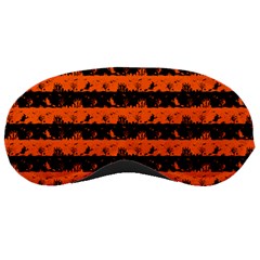 Orange And Black Spooky Halloween Nightmare Stripes Sleeping Masks by PodArtist