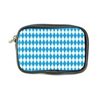 Oktoberfest Bavarian Blue and White Large Diagonal Diamond Pattern Coin Purse Front