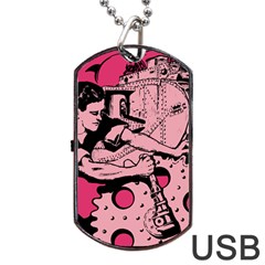 Working Woman Dog Tag Usb Flash (two Sides) by snowwhitegirl