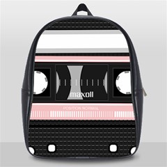 Pink Compact Cassette School Bag (large) by snowwhitegirl