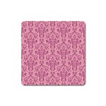 Victorian Pink Ornamental Square Magnet Front