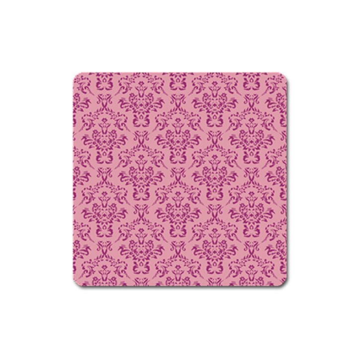 Victorian Pink Ornamental Square Magnet