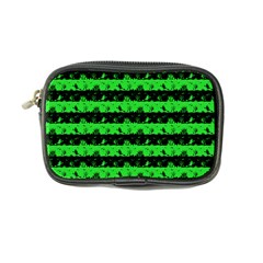 Monster Green And Black Halloween Nightmare Stripes  Coin Purse by PodArtist