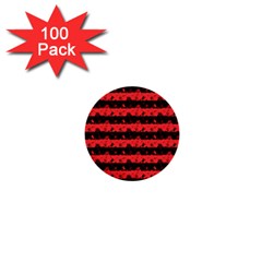 Donated Kidney Pink And Black Halloween Nightmare Stripes  1  Mini Buttons (100 Pack)  by PodArtist