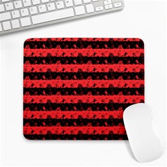 Donated Kidney Pink And Black Halloween Nightmare Stripes  Large Mousepads by PodArtist