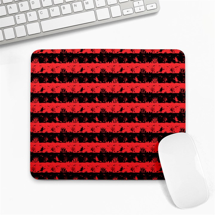 Donated Kidney Pink and Black Halloween Nightmare Stripes  Large Mousepads