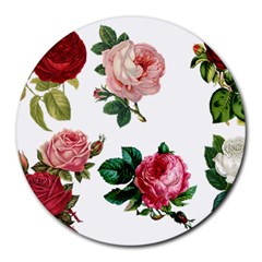 Roses 1770165 1920 Round Mousepads by vintage2030