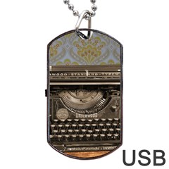 Typewriter Dog Tag Usb Flash (two Sides) by vintage2030