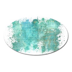 Splash Teal Oval Magnet by vintage2030