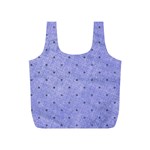 Dot Blue Full Print Recycle Bag (S) Back