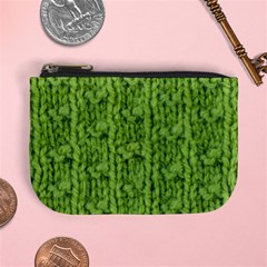 Knitted Wool Chain Green Mini Coin Purse by vintage2030