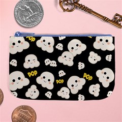 Cute Kawaii Popcorn Pattern Large Coin Purse by Valentinaart