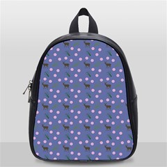 Blue Deer Pattern School Bag (small) by snowwhitegirl