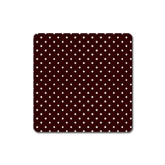 Little  Dots Maroon Square Magnet by snowwhitegirl