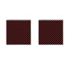 Little  Dots Maroon Cufflinks (square) by snowwhitegirl