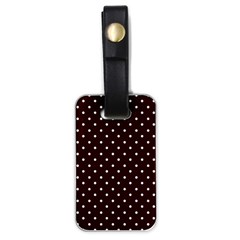 Little  Dots Maroon Luggage Tags (one Side)  by snowwhitegirl