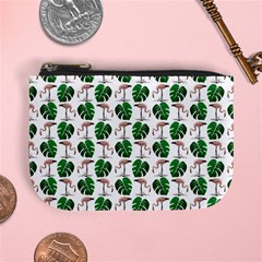 Flamingo Leaf Patttern Mini Coin Purse by snowwhitegirl