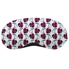 Flamingo Leaf Patttern Blue Sleeping Masks by snowwhitegirl