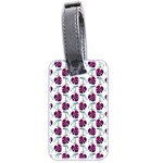 Flamingo Leaf Patttern Blue Luggage Tags (Two Sides) Front